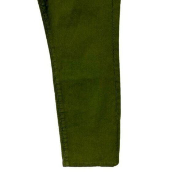 JEN 7 | Women's Olive Green Zipper Closure Crop Skinny Pants Size 4 - Picture 3 of 9